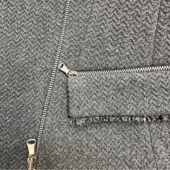 Zara Asymmetric Zipped Up Jacket size S - Picture 4 of 6